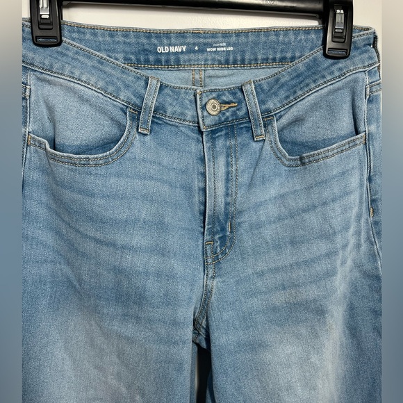 Old Navy Wow Wide Leg Jeans High Rise Size 4 Light Wash Boho Baggy Y2K 27x30 - Picture 3 of 7